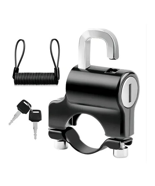 Genérico - Candado Antirrobo Universal Para Casco De Moto Con Soporte