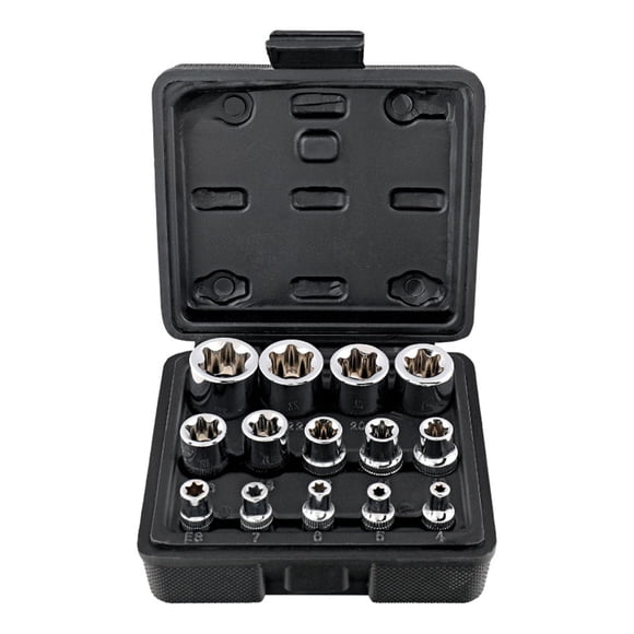 Juego de casquillos Torx E LSLANSOON 14 piezas E4‑E24 1/4‑1/2"