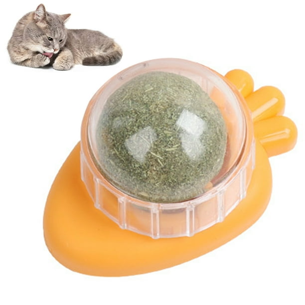 Pelota para lamer perros y gatos giratoria de 360°, juguete para masticar, juguete para limpiar los dientes para morder perros y gatos