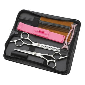 Genérico - 9Pc Professional Salon Hair Cutting Tijeras Thinner Barber Shears Razor Kit