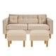 thumbnail image 1 of Sofa New Retro 3C + 2 Pouf Felpa 04 Beige, 1 of 6