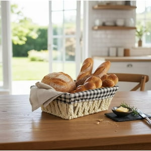 Decostilo - Cesta Tejida, Panera Cuadrada