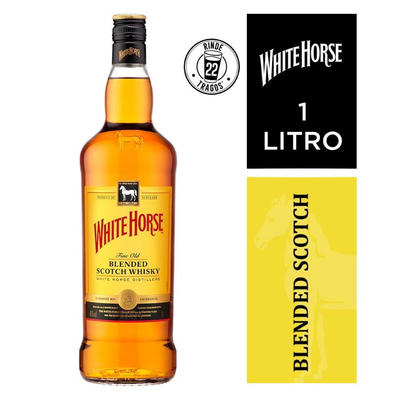 Whisky Blended Scotch 40° Botella 1 L White Horse