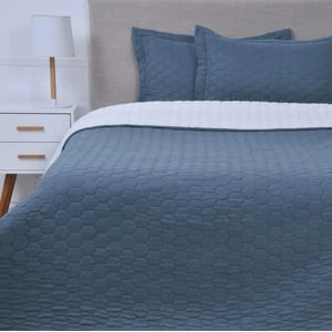 Mashini Quilt Sherpa 1.5 Plazas Azul