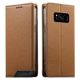 thumbnail image 1 of Funda Tipo Cartera de Cuero Sintético para Samsung Galaxy S8 Bloqueo RFID, con Ranuras para Tarjetas y Bolsillo para Efectivo, Cierre Magnético Fuerte Marrón, 1 of 6