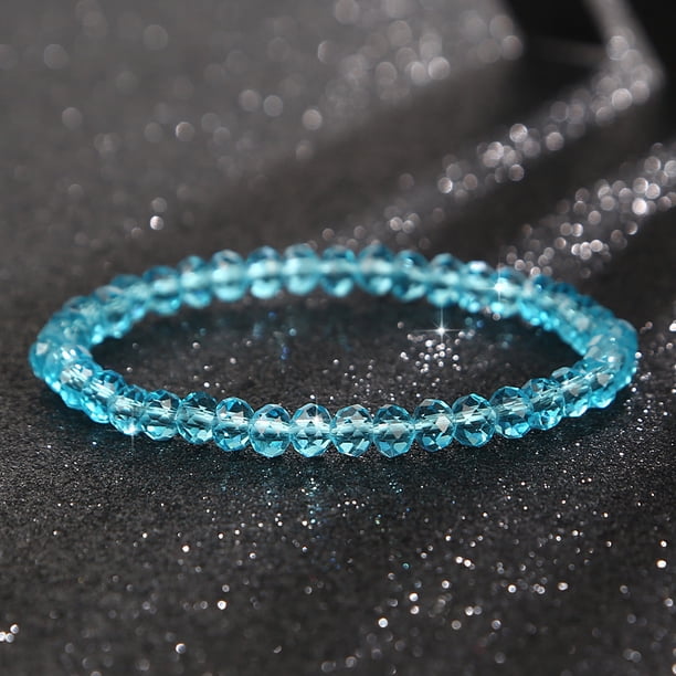 1pc Stylish and Elegant Faceted Crystal Bracelet for Women - Adds a Touch of Sparkle to Any Outfit