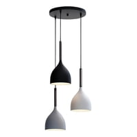 Genérico - Lampara Colgante Nordica Pantalla Metal 3 Colores Lau