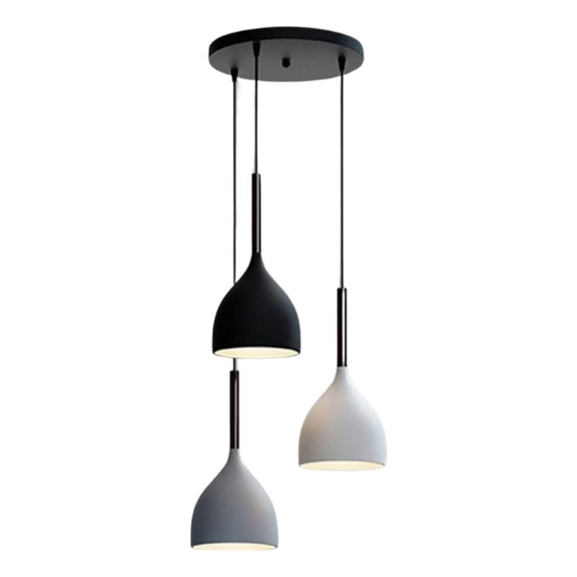 Genérico - Lampara Colgante Nordica Pantalla Metal 3 Colores Lau