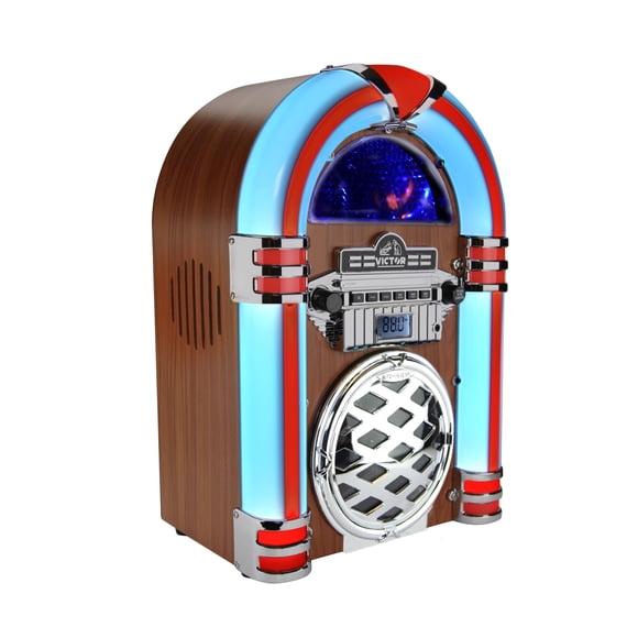 Jukebox Bluetooth Victor Retro con Reproductor de CD de 15" y Radio FM