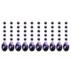 thumbnail image 1 of Uxcell Colgantes de Cristal en Forma de Gota de Lágrima para Candelabro, Paquete de 10, Longitud de 145mm, Prismas de Candelabro de 38mm, Violeta, 1 of 7