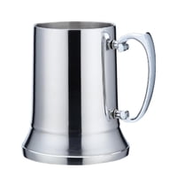 Bothyi - Jarra De Cerveza De Acero Inoxidable, Jarra De Doble Pared Para Café, Fiesta, Vino, 450Ml