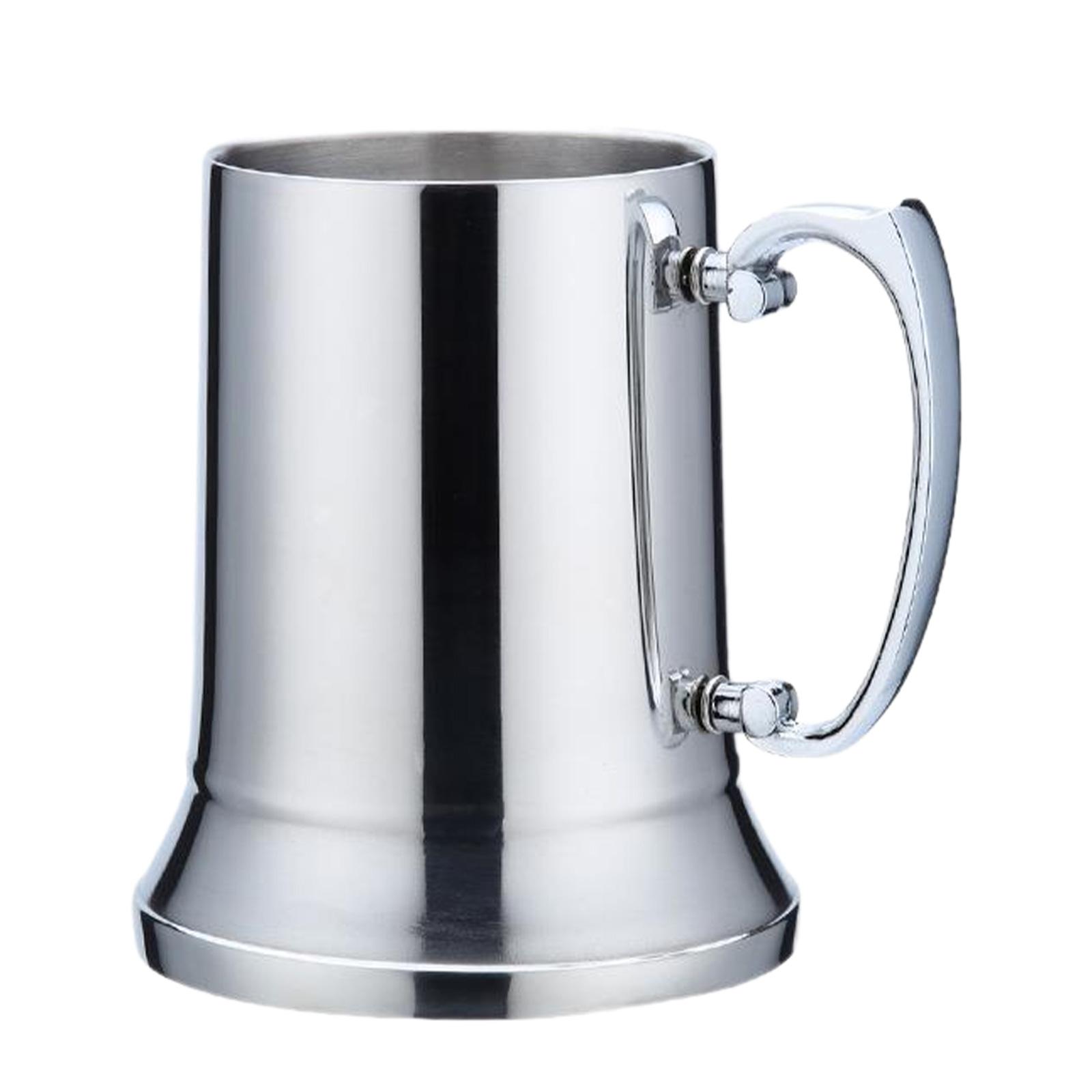 Bothyi - Jarra De Cerveza De Acero Inoxidable, Jarra De Doble Pared Para Café, Fiesta, Vino, 450Ml