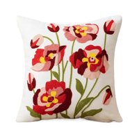 Genérico - Fundas De Cojines Bordadas A Elección 45X45 Diseño 34 Color Blanco