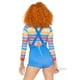thumbnail image 2 of Top corto con estampado de rayas múltiples y overol vaquero Costume Leg Avenue, talla XS, 2 of 6