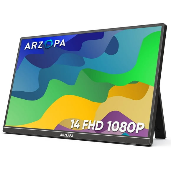 Monitor portátil ARZOPA Kickstand 14,0" FHD 1080P