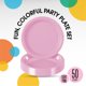 thumbnail image 2 of Platos llanos de plástico Exquisite Party Pink, 23 cm, 50 unidades, 2 of 7