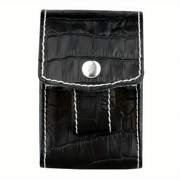 Creative Genuine Leather Cigarette Case Holding 20pcs Cigarettes Two In One Portable Cigarette Accessories
