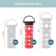 thumbnail image 3 of Botella de vidrio Lifefactory de 500 ml, libre de BPA, con funda, color Poppy, 3 of 5