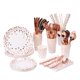 thumbnail image 5 of 200pcs Set De Vajillas Desechables Conjunto Placas De Fiesta Tazas Tazas Servilletas Party Supplies Rose Gold, 5 of 5