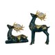 thumbnail image 4 of 2 Piezas Estatuilla De Reno Resina Artesanal Estatua De Ciervo Para Armario Dormitorio Decoración Verde, 4 of 5