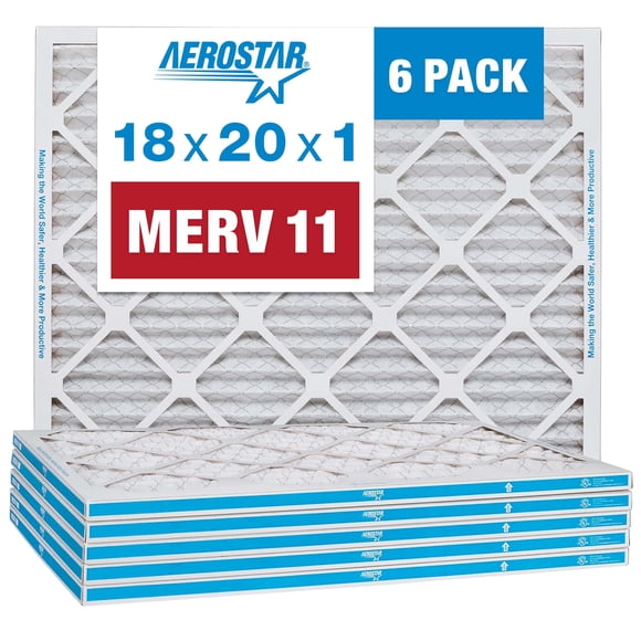 Filtro de aire Aerostar MERV 11 18x20x1 - 6 unidades para HVAC