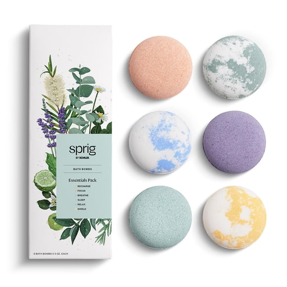 Set de regalo Bath Bomb Kohler Sprig con ingredientes botánicos naturales, paquete de 6