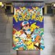 thumbnail image 1 of Pokmon 3 Piece Sets Full/Queen Size - Reversible Microfiber Quilts with Shams Soft Lightweight Bedspread Coverlet Comforter for All Season Bed Sheets, 1 of 4