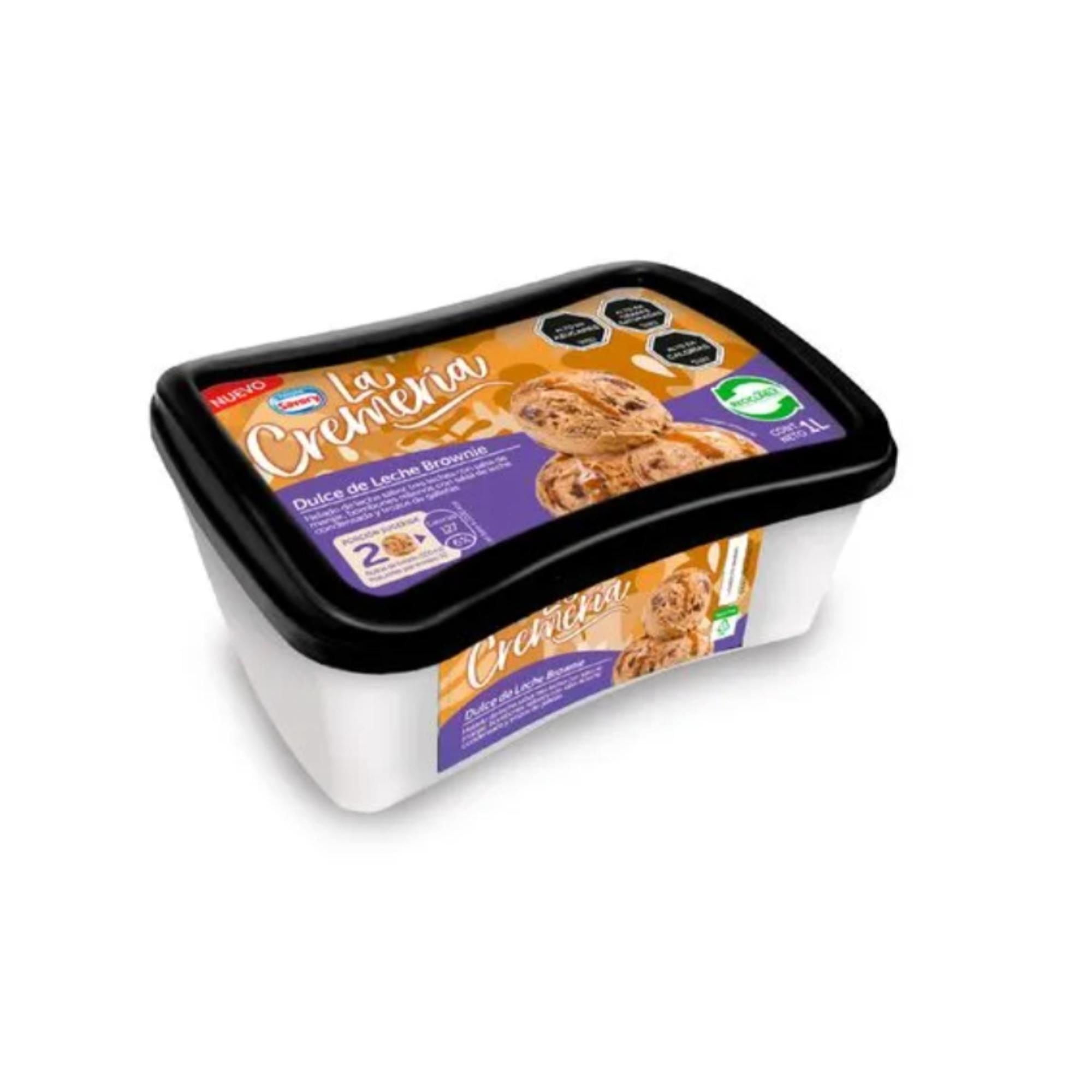 Helado Sabor Dulce De Leche Brownie Cassata 1 L La Cremería