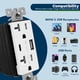 thumbnail image 2 of Salida USB TOPGREENER TU22036AC 20 A con 2 USB tipo A/C blanca, paquete de 6, 2 of 7