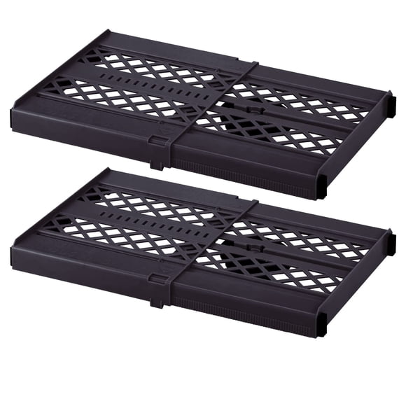 Estantería LockerMate Adjust-A-Shelf extensible, paquete de 2 unidades, negra