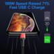 thumbnail image 4 of Cable USB‑C Durcord Pack de 2, 3 m, 100 W carga rápida, rojo, 4 of 7