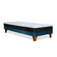 thumbnail image 2 of Cama Europea Zen Pro Colchon Resortes 1.5 Plaza Base Dividida Tela Azul Petroleo, 2 of 6
