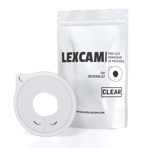 Lexcam - Parches Adhesivos Impermeables Para Dexcom G7 Stelo, Paquete De 20