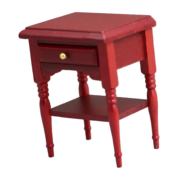 de noche en miniatura 1:12, modelo de muebles, accesorios para casa de , de noche DIY para niñas, regalos, juguete de imitación,