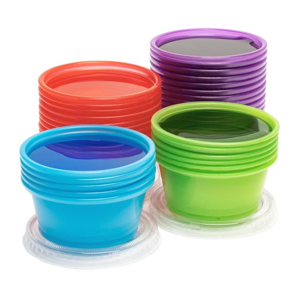 Vasos de degustación Blueoco Kolorae de polipropileno de 60 ml con tapa, paquete de 50