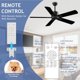 thumbnail image 3 of Ventilador de techo Biukis 132 cm motor DC con control remoto reversible, 5 aspas, 3 of 7
