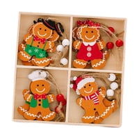 Magideal - 12 Piezas De Adorno Navideño De Hombre De Jengibre, Colgante De Hombre De Jengibre, Colgante De Dibujos Animados Para Decoración De Fiesta De Árbol De Estilo B