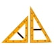 thumbnail image 1 of Regla Triangular Grande De 2 Piezas, Herramienta De Medición Para Pizarra Blanca De Aula, 1 of 5