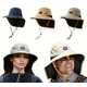 thumbnail image 1 of 3.	Unisex outdoor sun hat suitable for fishing, travel, camping, and hiking - made of durable polyester material, available in 4 colors: navy blue, black, khaki, and street style., 1 of 2