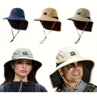 Farmers - 3. Unisex Outdoor Sun Hat Suitable For Fishing, Travel, Camping, And Hiking - Made Of Durable Polyester Material, Available In 4 Colors: Navy Blue, Black, Khaki, And Street Style.