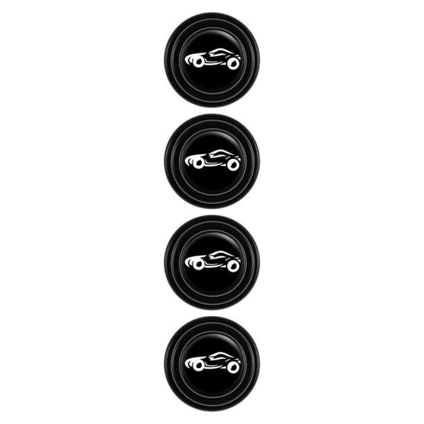 Accesorios universales para juntas anticolisión de puerta de coche, decoración de absorción de , amortiguador de aislamiento acústico, , 4x negro con letrero