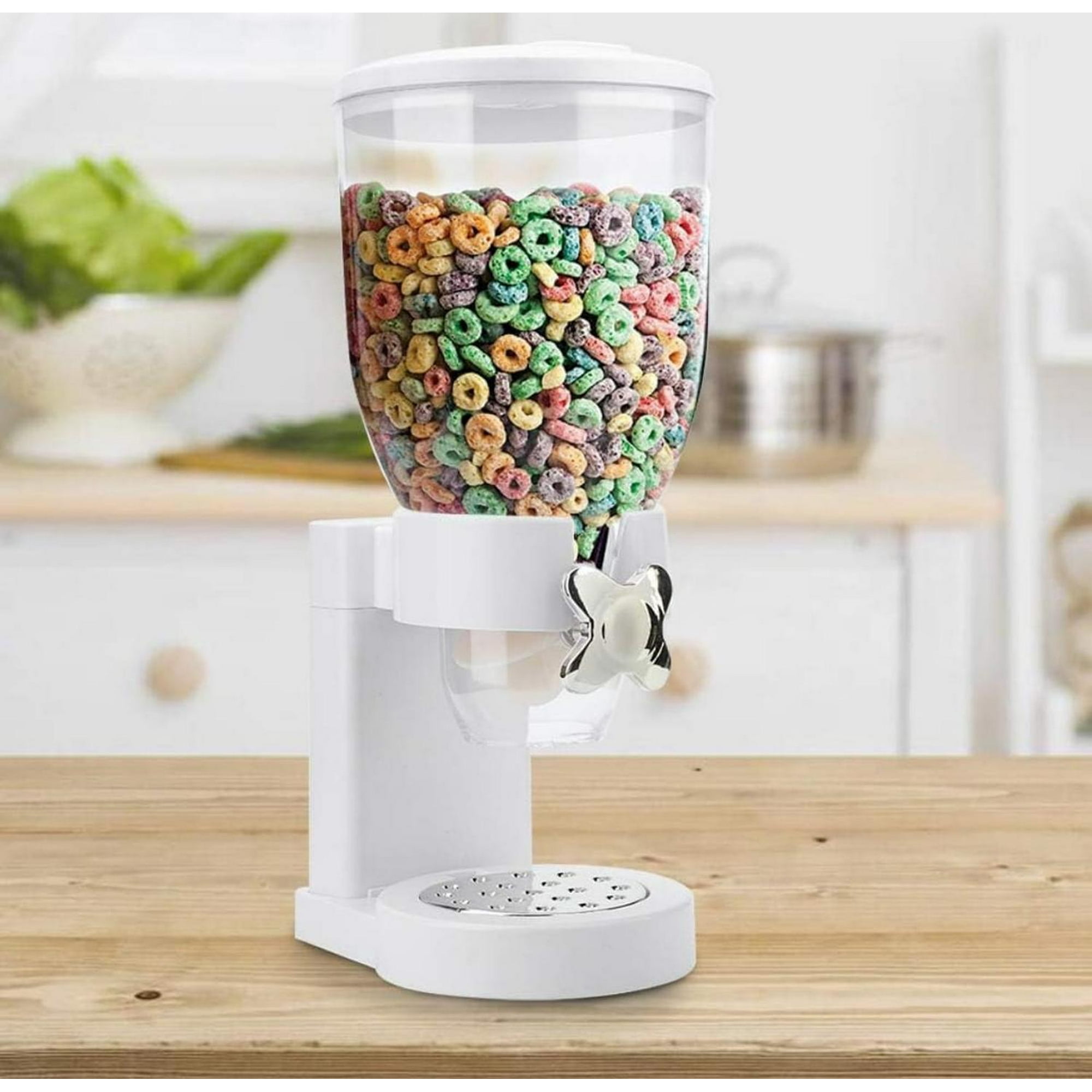 Genérico - Dispensador De Cereal Dispensador Hermético Blanco