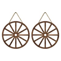 Magideal - Rueda De Carreta De Madera Colgante, Rueda De Madera Vintage Estética Para Colgar En La Pared, Rueda De Madera Decorativa Para Festivales, Tienda Y Ba