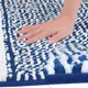 thumbnail image 3 of Alfombra de baño de chenilla a rayas con bordes REGALWOVEN, alfombra de piso de baño antideslizante, lavable a máquina azul 20" x 32", 3 of 6