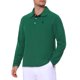thumbnail image 5 of INSPIRE CHIC Camisa Polo de Hombre con Patrón Piqué de Manga Larga en Contraste de Color para Golf M Verde, 5 of 6