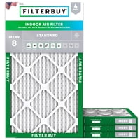 Filtro De Aire Filterbuy Merv 8 14 X 22 X 1 (Paquete De 4) Dust Defense