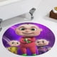 thumbnail image 5 of Bebés Zool Alfombra Redonda de Felpa Coral, Antideslizante, No Desprende Pelusas, Lavable y Duradera para Salón, Dormitorio y Habitación de Niños 60cm, 5 of 6