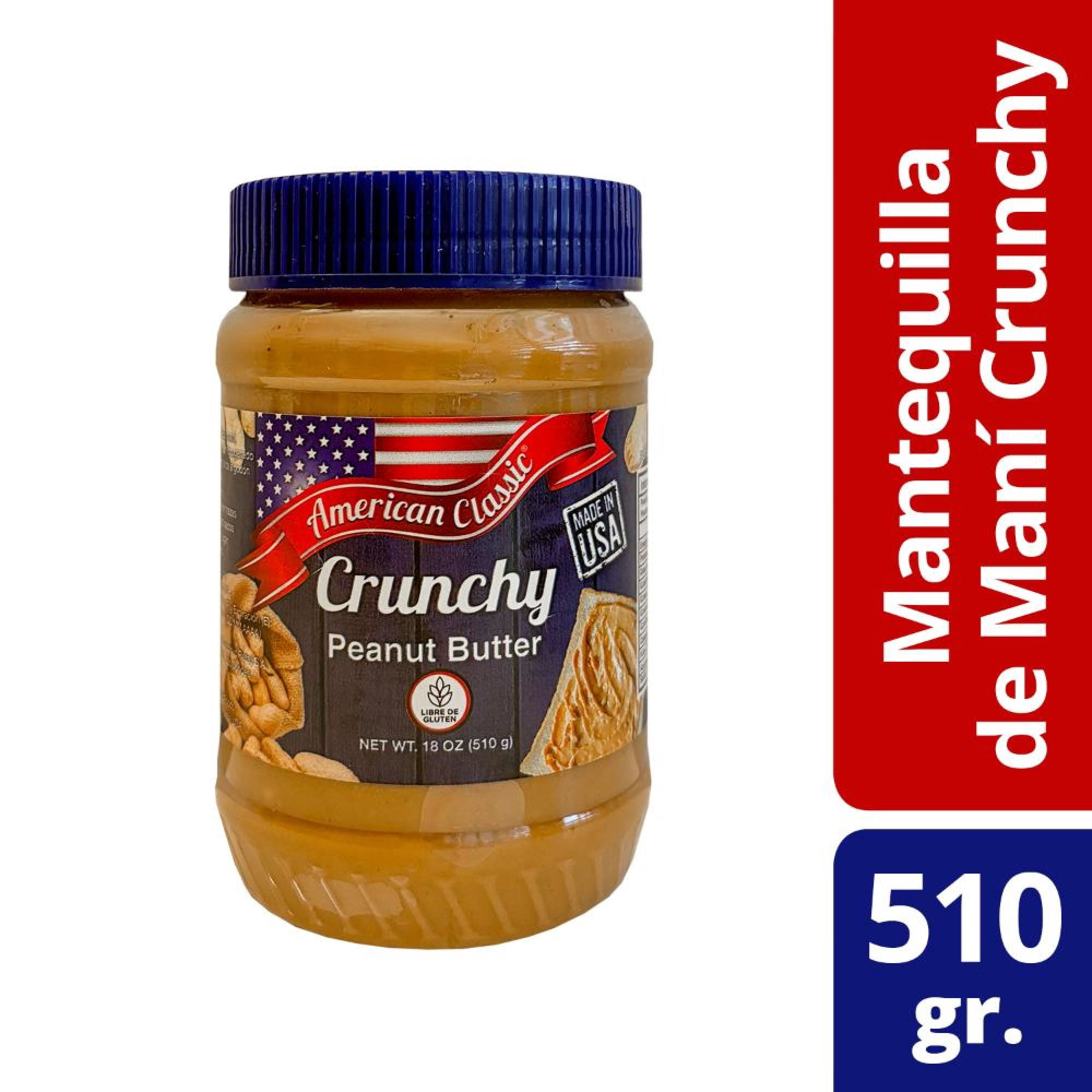 Mantequilla De Maní Crunchy 510 g American Classic