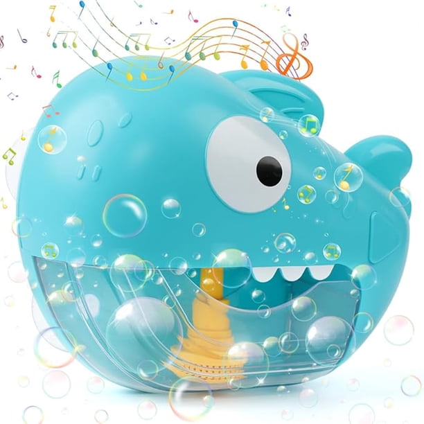 Juguete De Burbujas Para Baño De Bebé, Máquina Automática De Burbujas De Baño De Tiburón, Máquina De Burbujas Para Bañera Con Música,con Ventosa Fuerte,regalo Para Niños Niñas