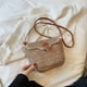 thumbnail image 1 of Summer Woven Straw Bag, Handmade Crossbody Bag, Boho Style Beach Travel Bag, 1 of 2